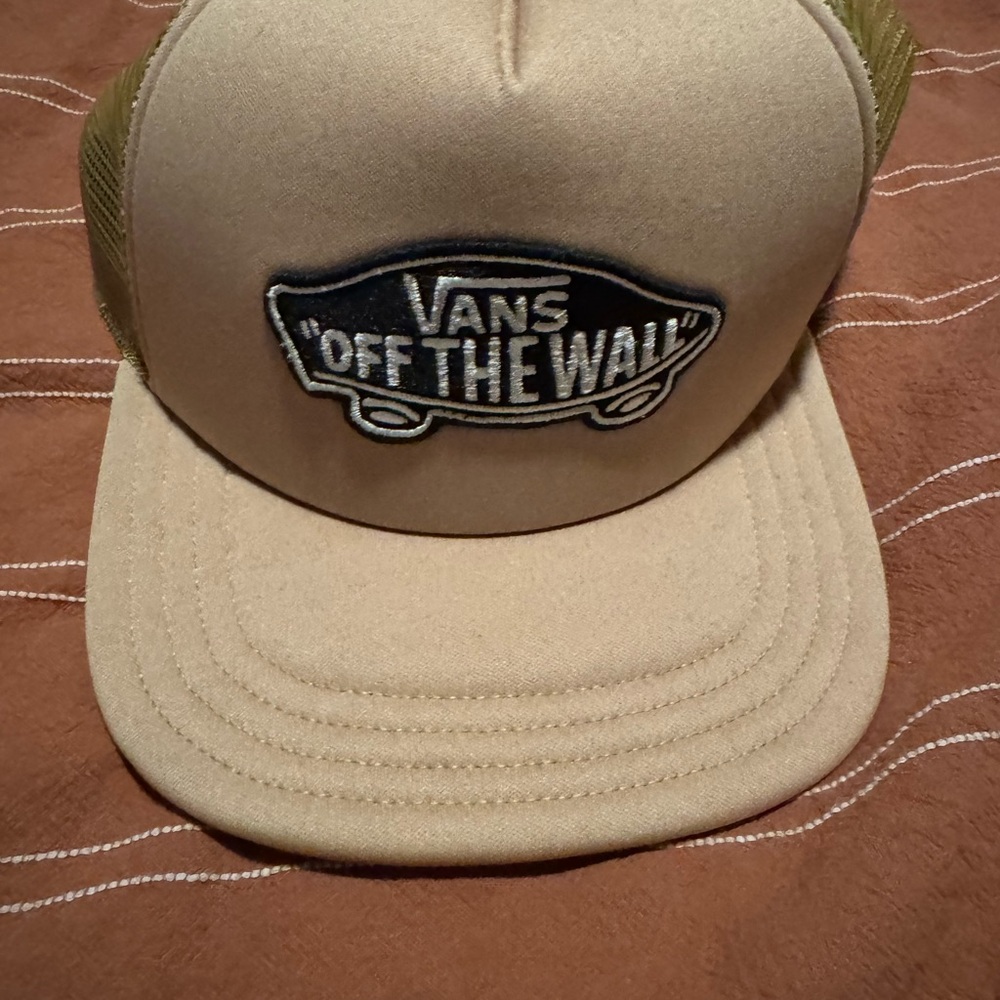 Vans Tan Trucker Cap with Logo